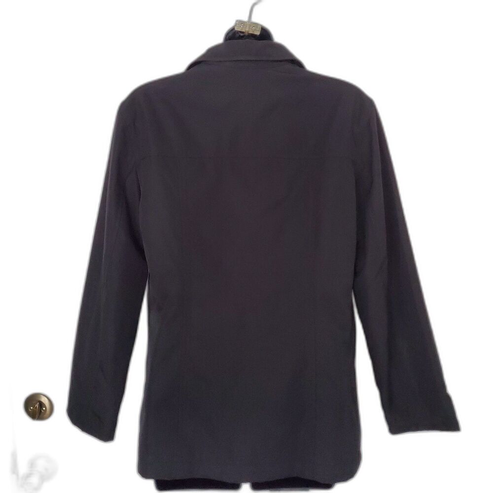 Gap Black Snap Button Collared Jacket Pockets Siz… - image 2